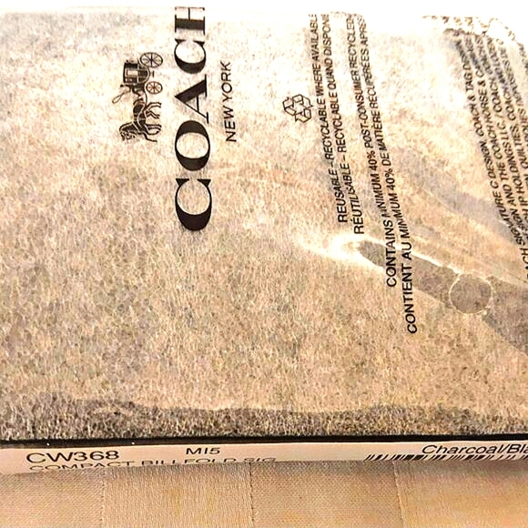 Coach Compact Billfold Wallet In Signature Canvas - Picture 3 of 3